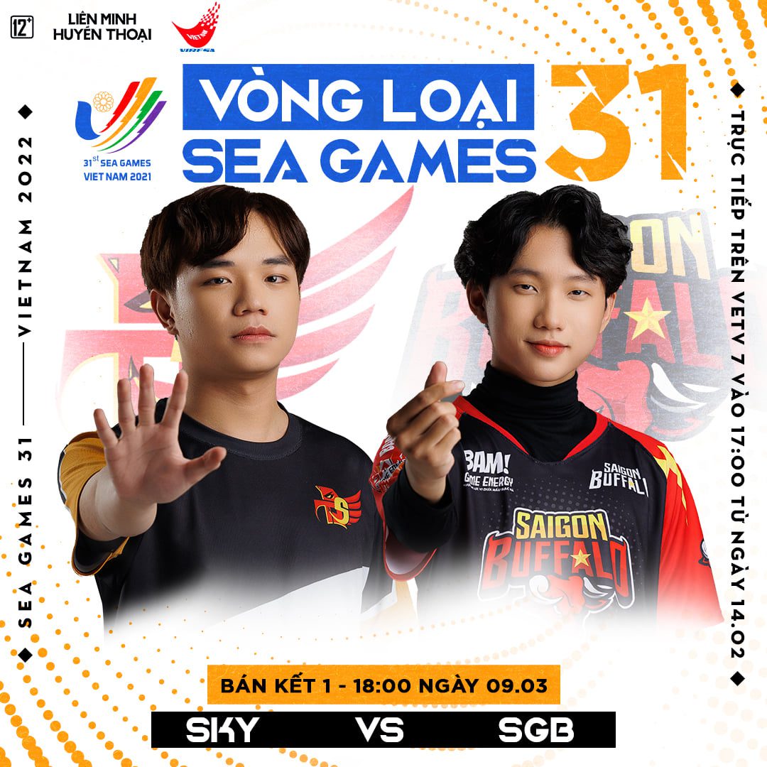 SKY will face the strong opponent SGB in the first semifinal match of the SEA Games 31 qualifiers