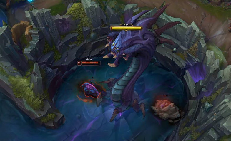A new bug allows Rek'Sai to easily leave Baron with almost no health