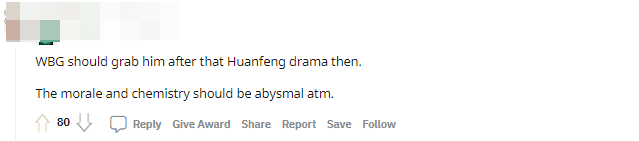 WBG should bring Hope in if this deal actually happens, to replace Huanfeng. That situation was truly horrific