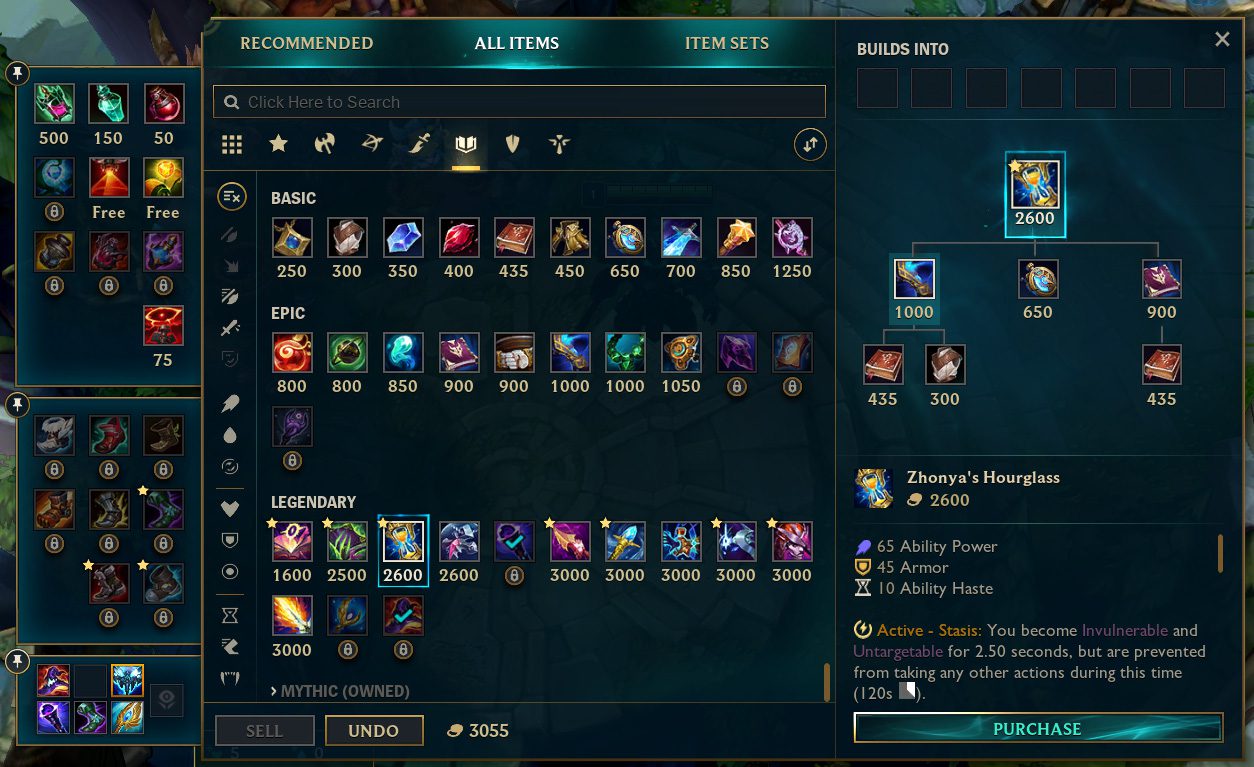 Items are indispensable in League of Legends