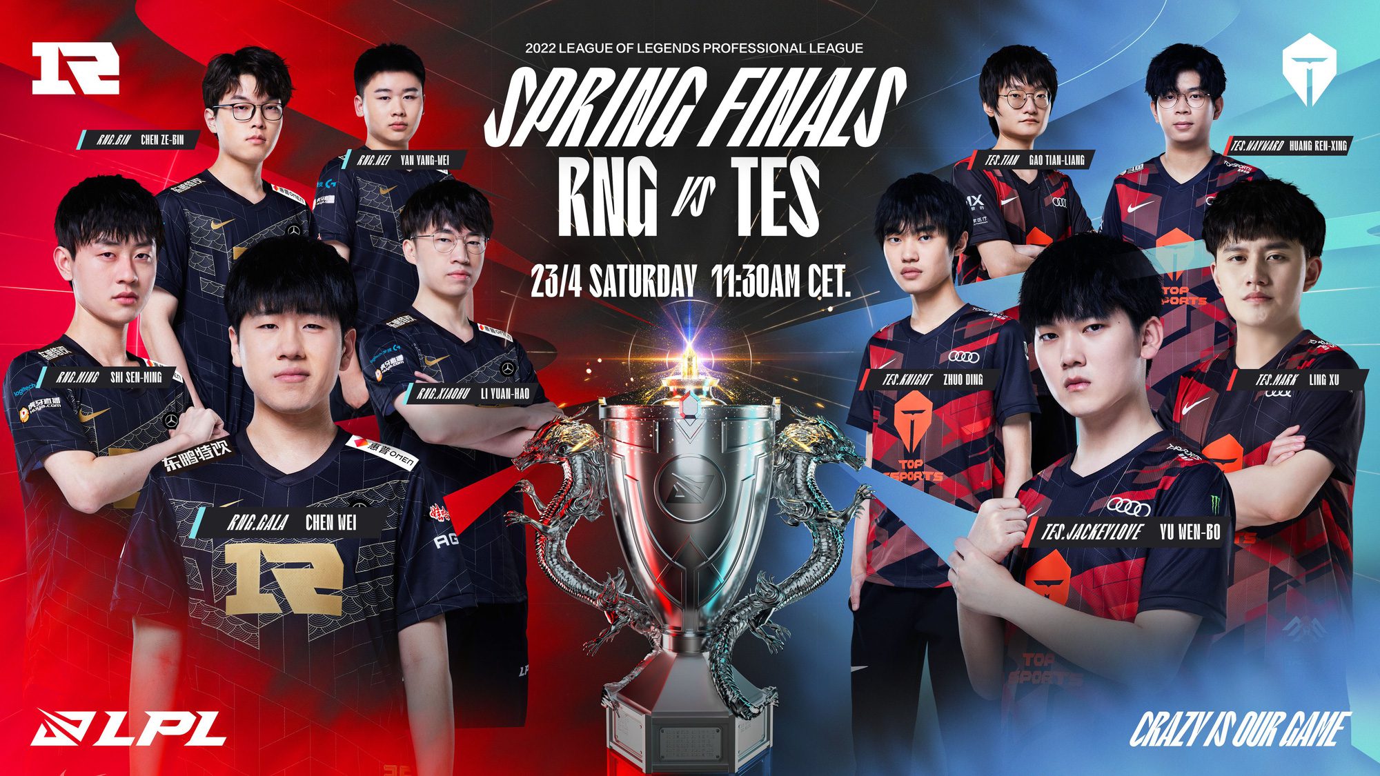 RNG and TES will be the final teams competing for the LPL Spring 2022 title