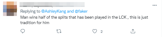 He has won half of the tournaments organized by LCK, so this is just tradition