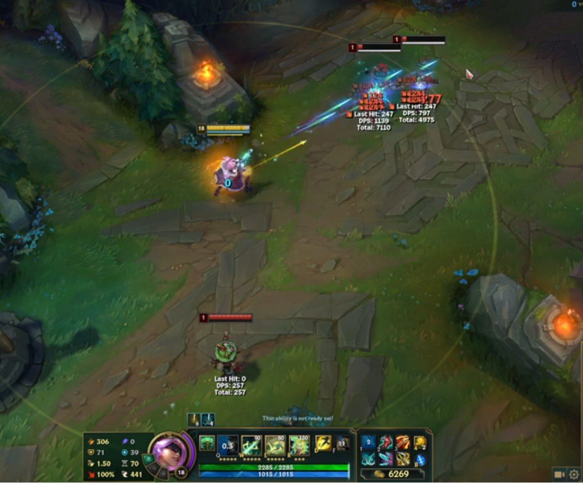 ... then activating Q twice hitting enemies resets her skill