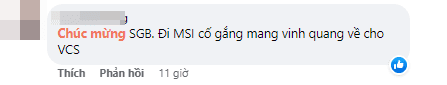 There are still congratulations and encouragement for SGB