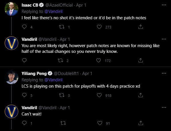 Doublelift expressed his frustration, stating that it is unreasonable for Riot to make such a significant change just 4 days before the LCS playoffs