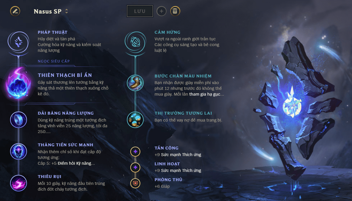 The most suitable rune page for Support Nasus