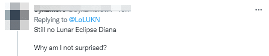 So there's still no Lunar Eclipse skin for Diana, why am I not surprised