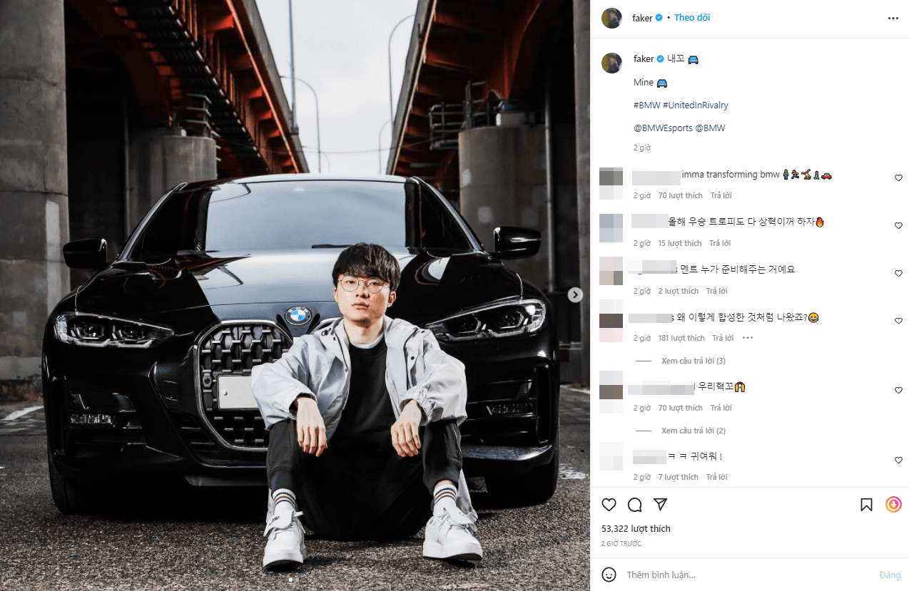 Faker with an extremely concise status but attracting massive interaction
