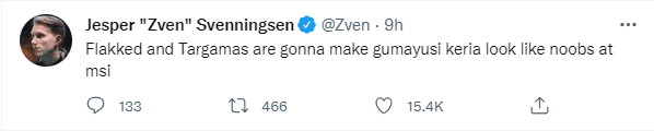 Former player Zven boasts confidently