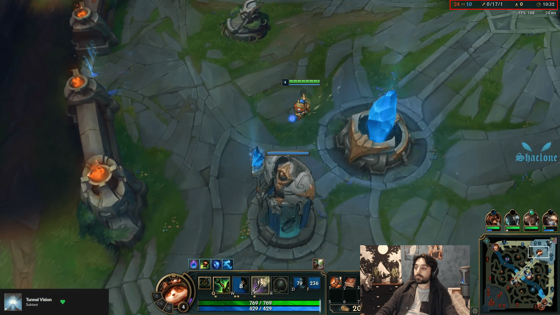 The male streamer dedicated the whole match just to feed and feed