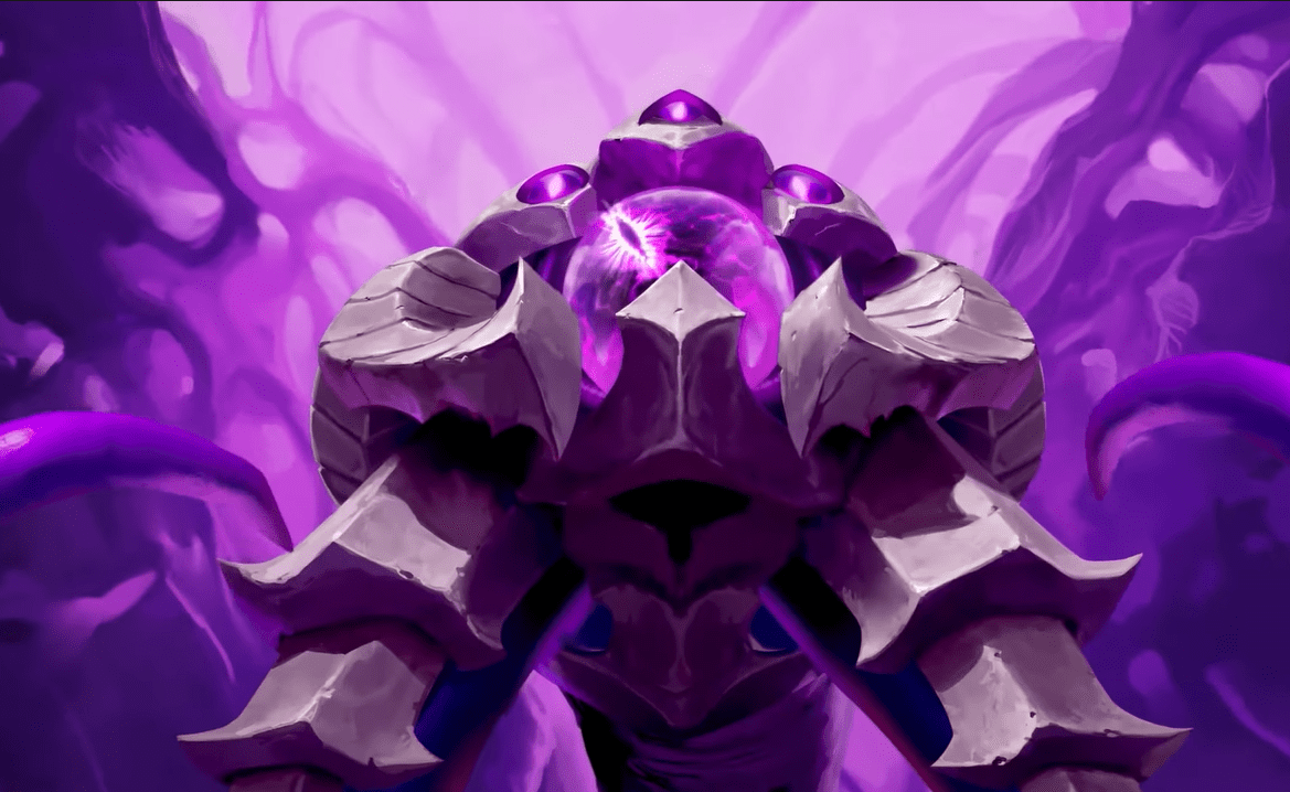 The latest image from the video 'To Eye of the Void' introducing the new champion Bel'Veth