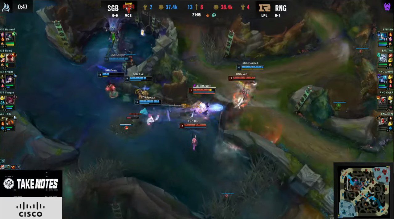 SGB's accuracy in team fights has improved significantly