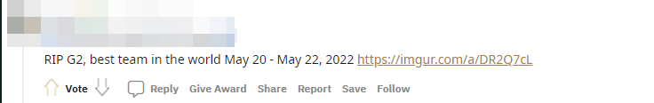 G2 rests in peace, the best team in the world, from May 20 to May 22, 2022
