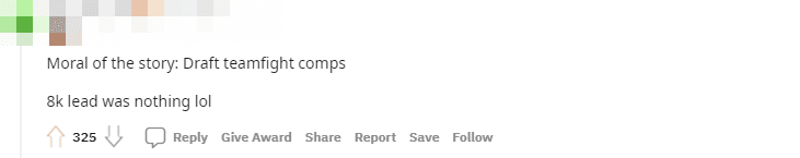 The focus is on choosing a team composition for team fights. Leading by 8k gold means nothing now