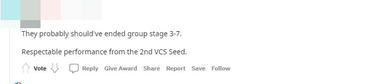 Their actual result should have been 3-7. A performance that deserves respect from the top 2 of VCS.