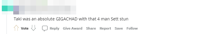 Taki was really 'crazy' with the Sett stun on four people