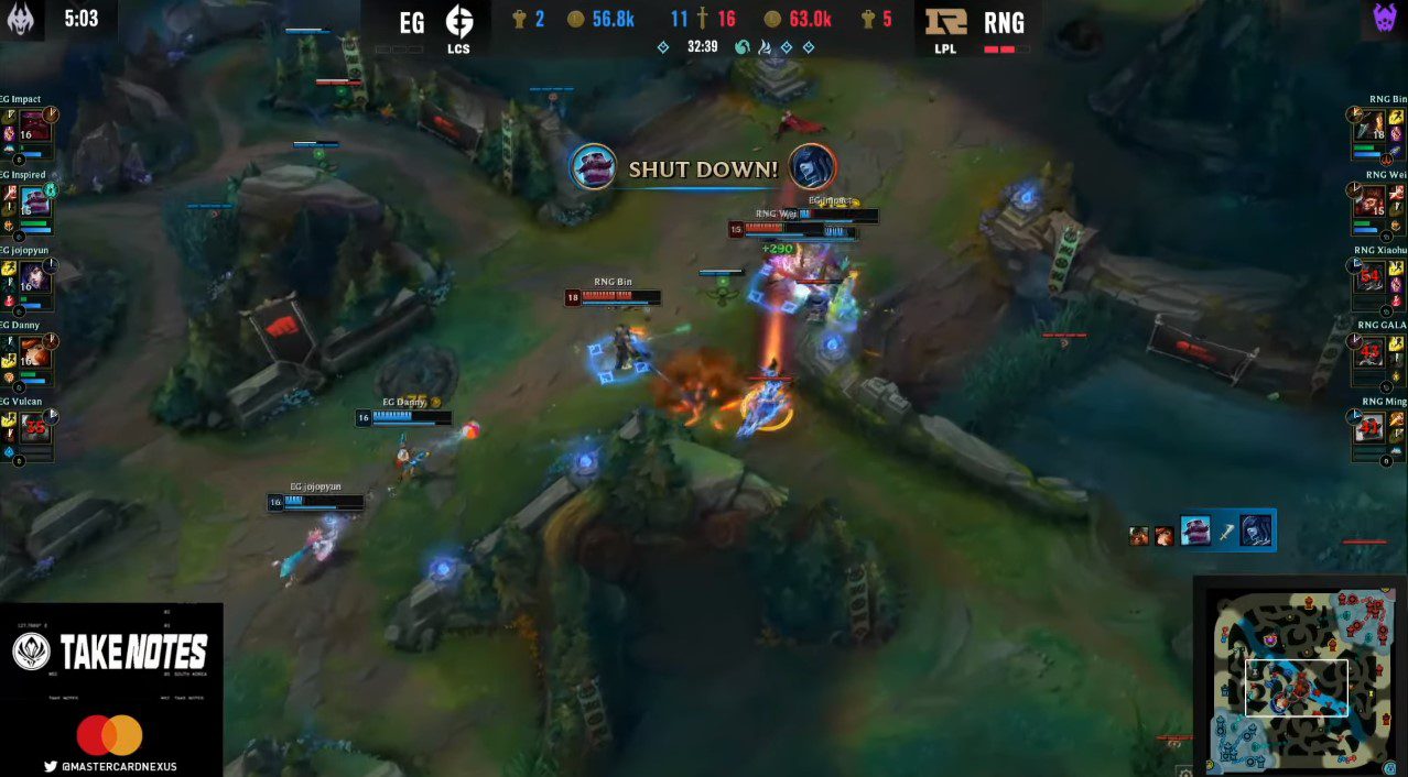 RNG made a crucial mistake in team fight in game 3, allowing Gala to die too early and subsequently losing Baron