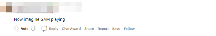 Now imagine if it were GAM