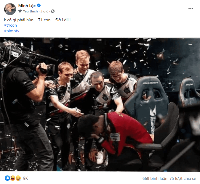 Zeros posts a meme about Faker after T1's defeat to RNG