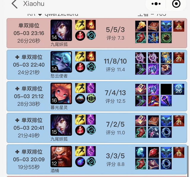 Xiaohu plays mid lane and occasionally rotates to top lane