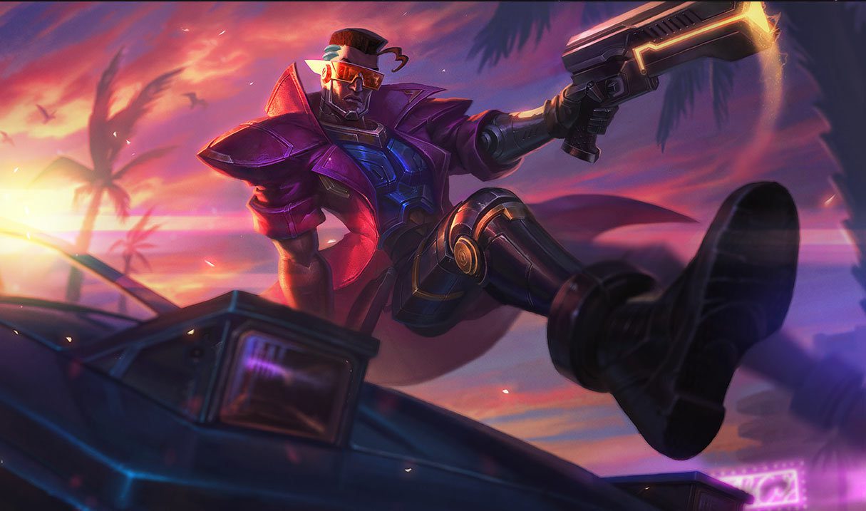 It is very rare to find a player or pro using Lucian with the Demacian Playboy skin