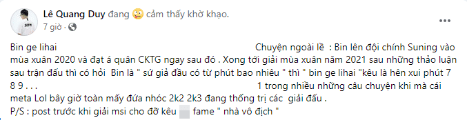 SofM reveals that Bin once didn't know the exact timing of the first Rift Herald's appearance