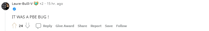 Commentator Laure clarifies immediately in a post on Reddit