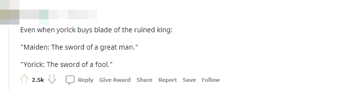 Even Yorick has two lines of dialogue