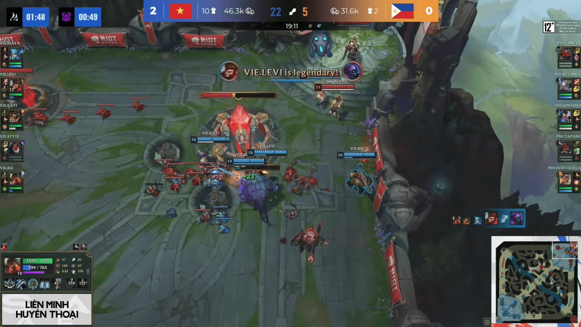 The final push that brought the gold medal to the Vietnam LoL team