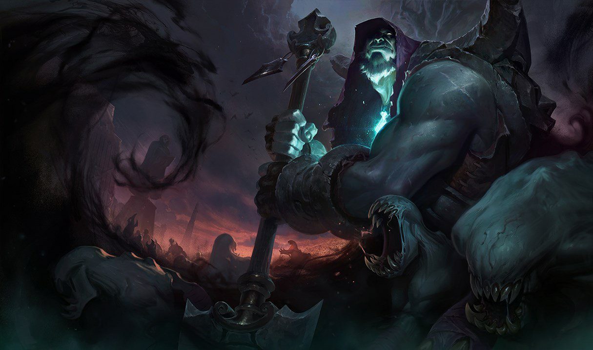 Yorick - the champion associated with the Shadow Isles and the Black Mist but still absent from last year's Ruination