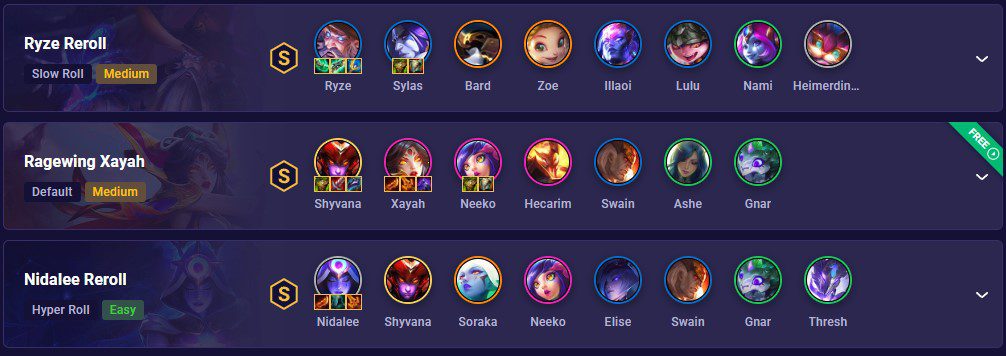 Super Mage Ryze is rated at S tier (extremely strong composition)