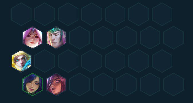 Basic starting composition with the Jade team