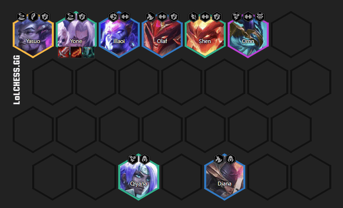 Complete composition at the end of the game