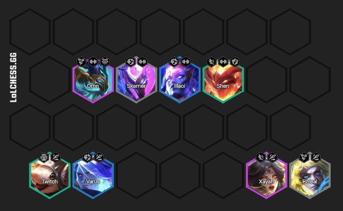 Complete composition at the end of the game