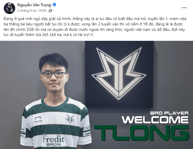Coach Ren revealed TLong was almost the Mid Laner for SGB