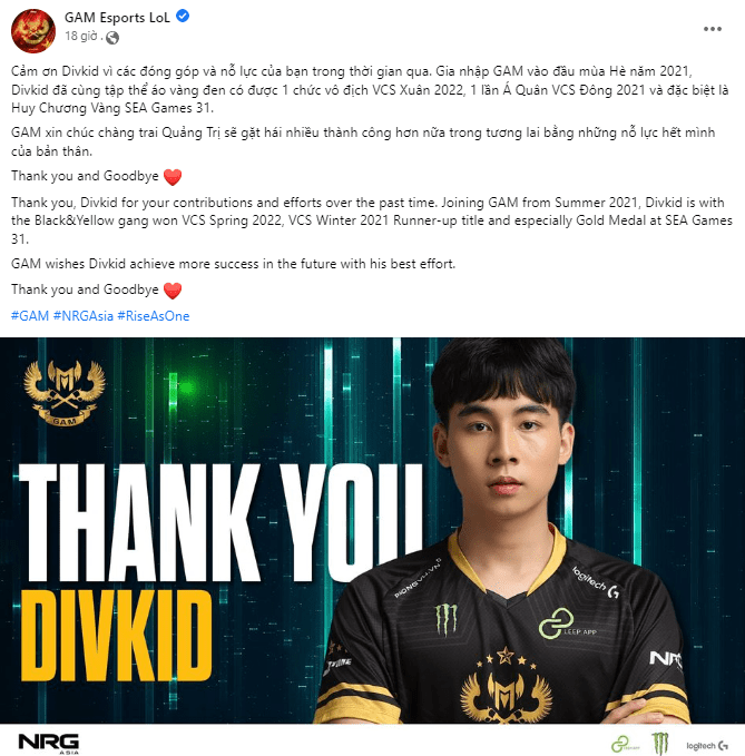 Divkid has officially parted ways with GAM after nearly a year