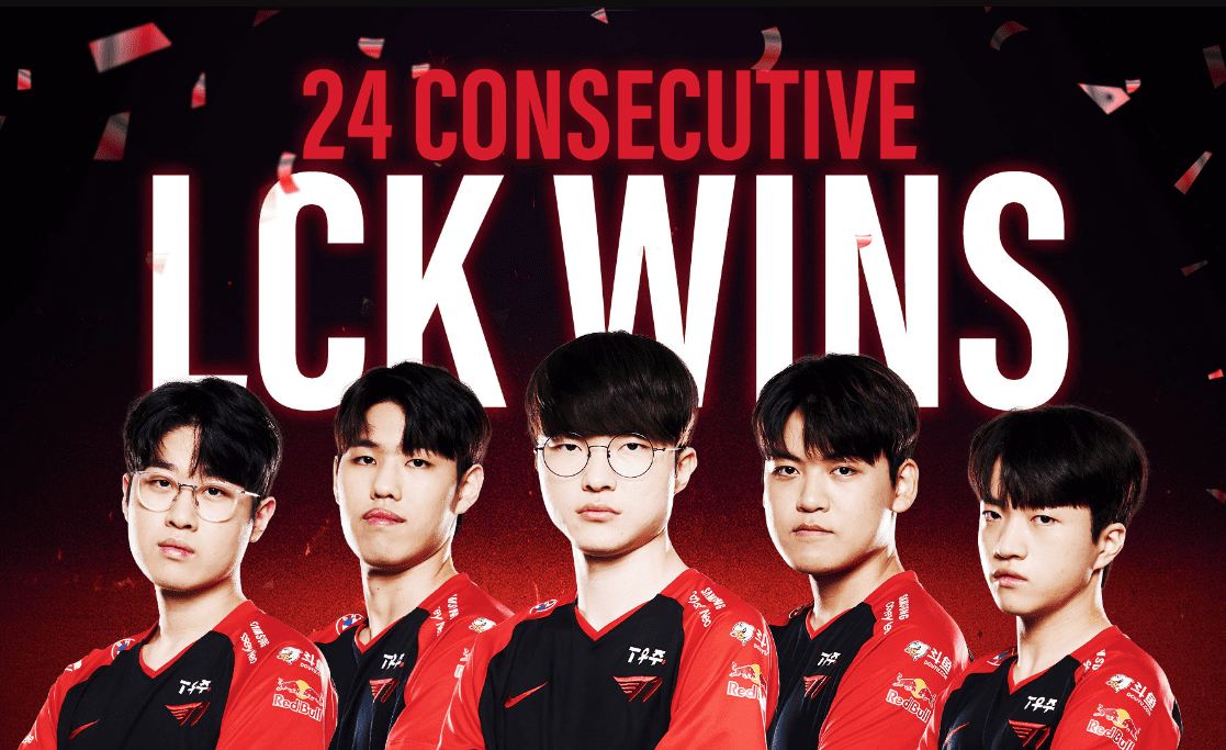 T1 has a streak of 24 consecutive wins in the LCK