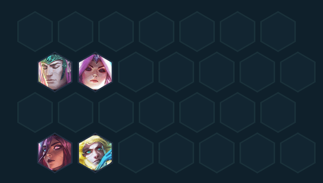 The ideal starting lineup with a strategy of not buying experience and using all 1-cost champions