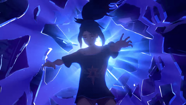 She falls into an empty void