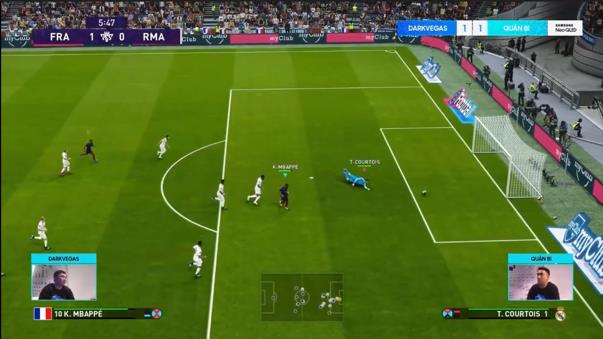 Quân Bi continued to be defeated in the subsequent match between PSG and Real Madrid.