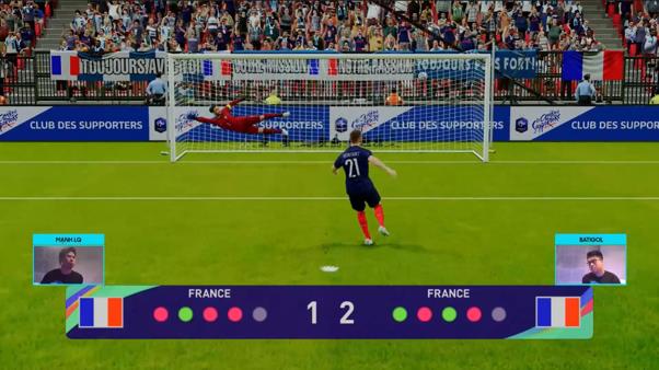 The match opened with a tense shootout between Mạnh LQ and Batigol as both chose the France team. The match was only decided in the fifth penalty with Batigol emerging victorious.