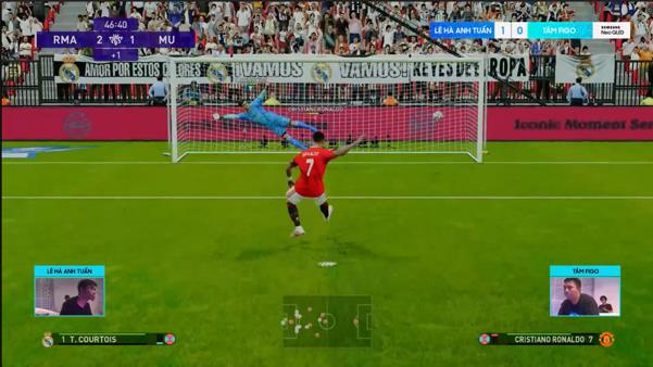 Tâm Figo's composure was evident in the penalty shootout as his Manchester United team was trailing against Lê Hà Anh Tuấn's Real Madrid.