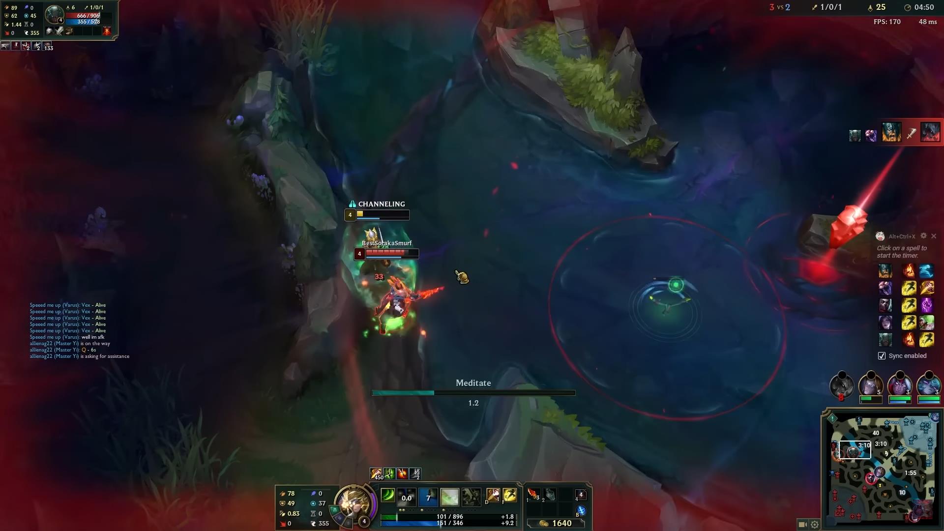 The new Q and W skills have made Yi visibly stronger