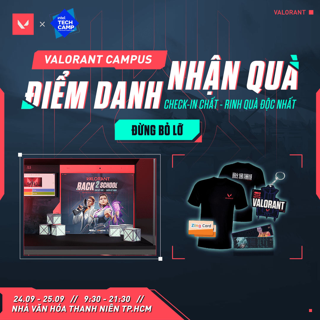 The Gift Collection with exciting prizes for anyone attending the event (Photo: VALORANT Vietnam)