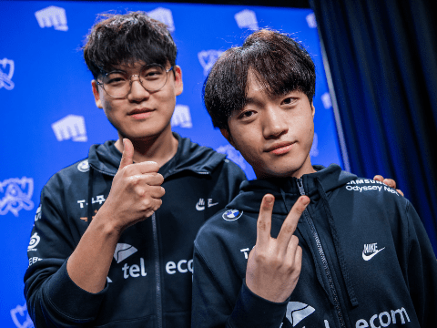 Gumayusi - Keria are one of the bot lanes using the most champions at Worlds 2022 - source: LoL Esports