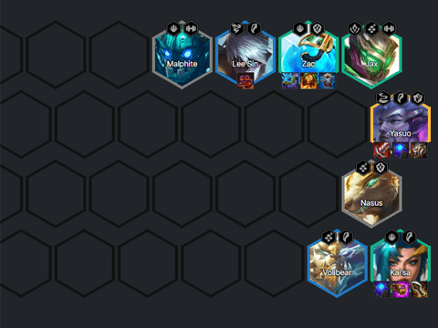 The team composition you should finalize at level 8 - source: LoLChess
