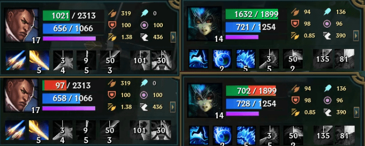 Vandiril discovered a bug in the GAM - TES match causing Lucian to take abnormal damage