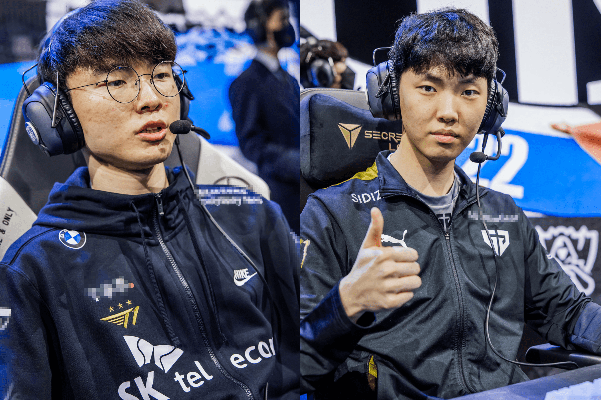 T1 (left) won while Gen.G suffered defeat