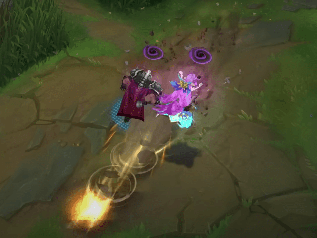 K'Sante will pull enemies towards himself if he has 2 Q stacks