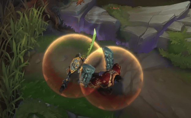 K'Sante will dash to allies and grant them shields